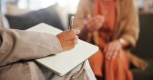 A client accuses her therapist of sexual abuse. Any sexual conduct by a therapist can be considered sexual abuse.